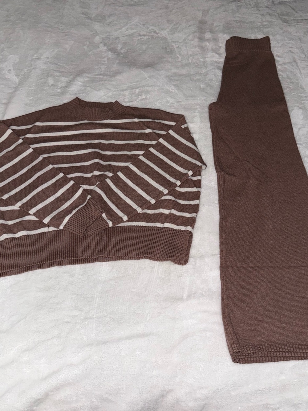 Sincerely Jules Brown & Cream Striped Crewneck Sweater